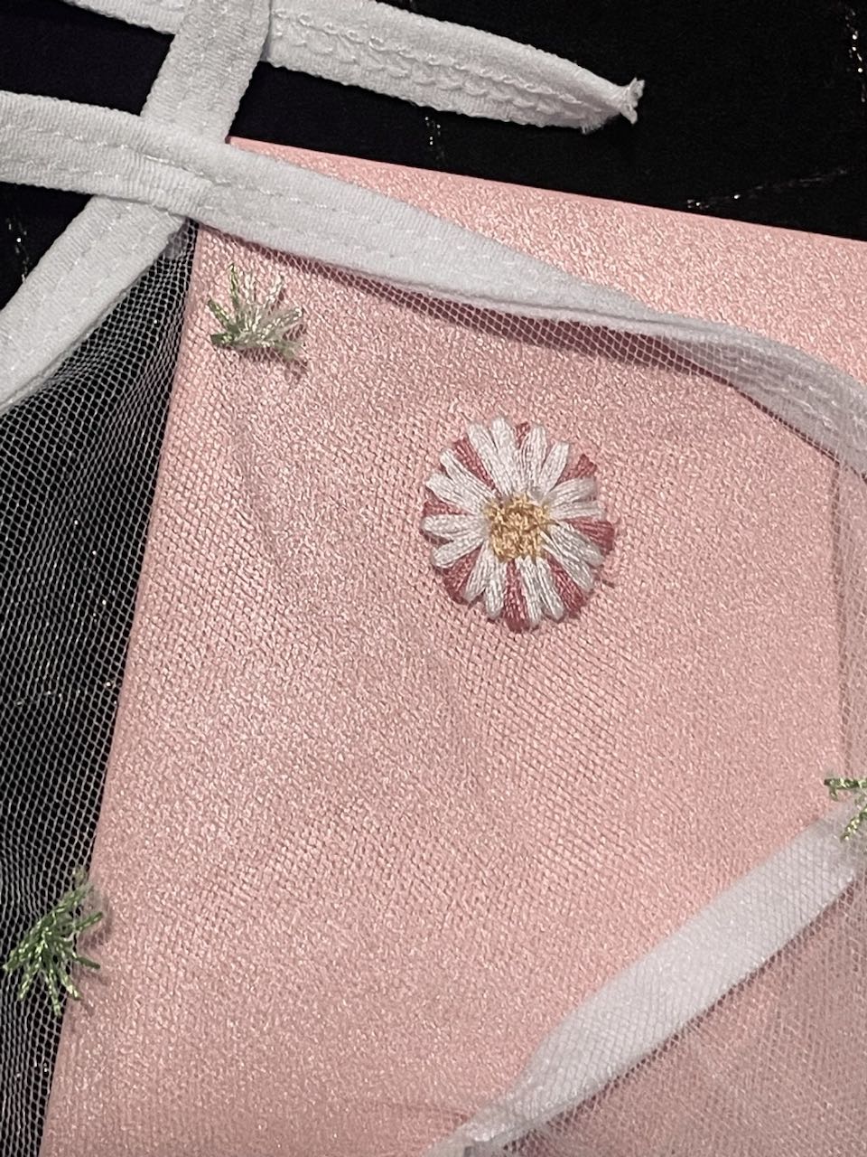 Sheer White Daisy Lingerie Set