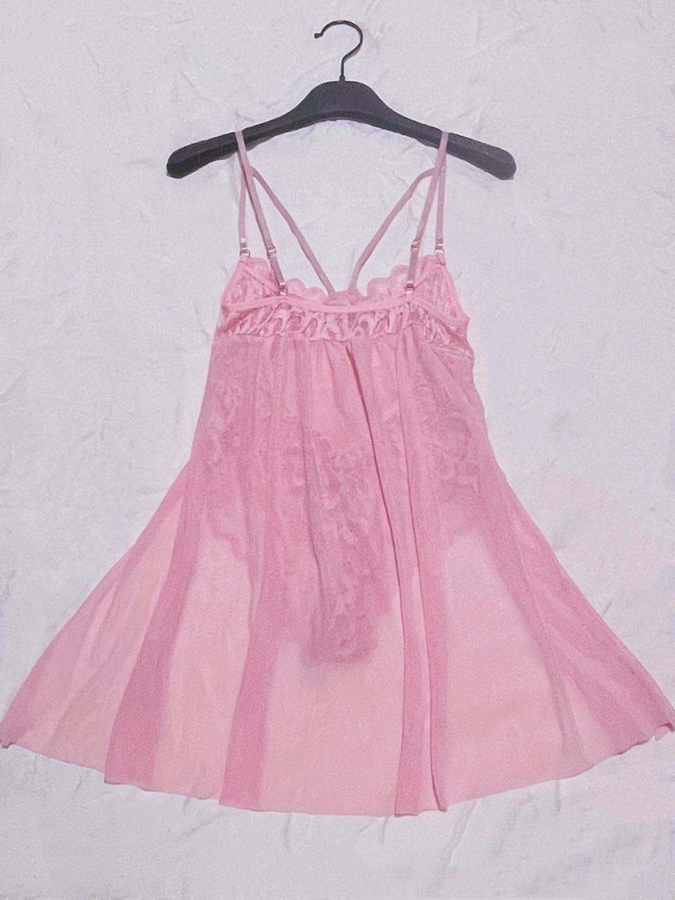Pink Lace Babydoll Lingerie