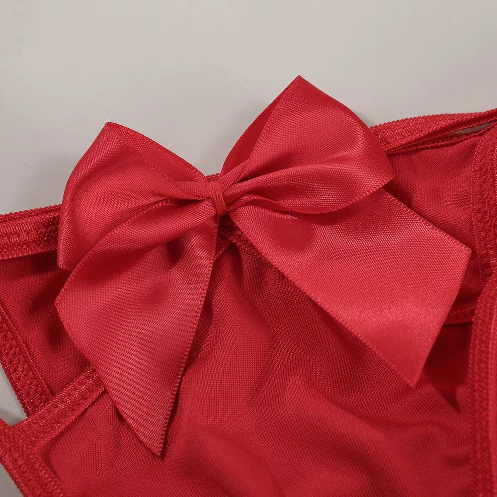 Red Bow Lingerie Set