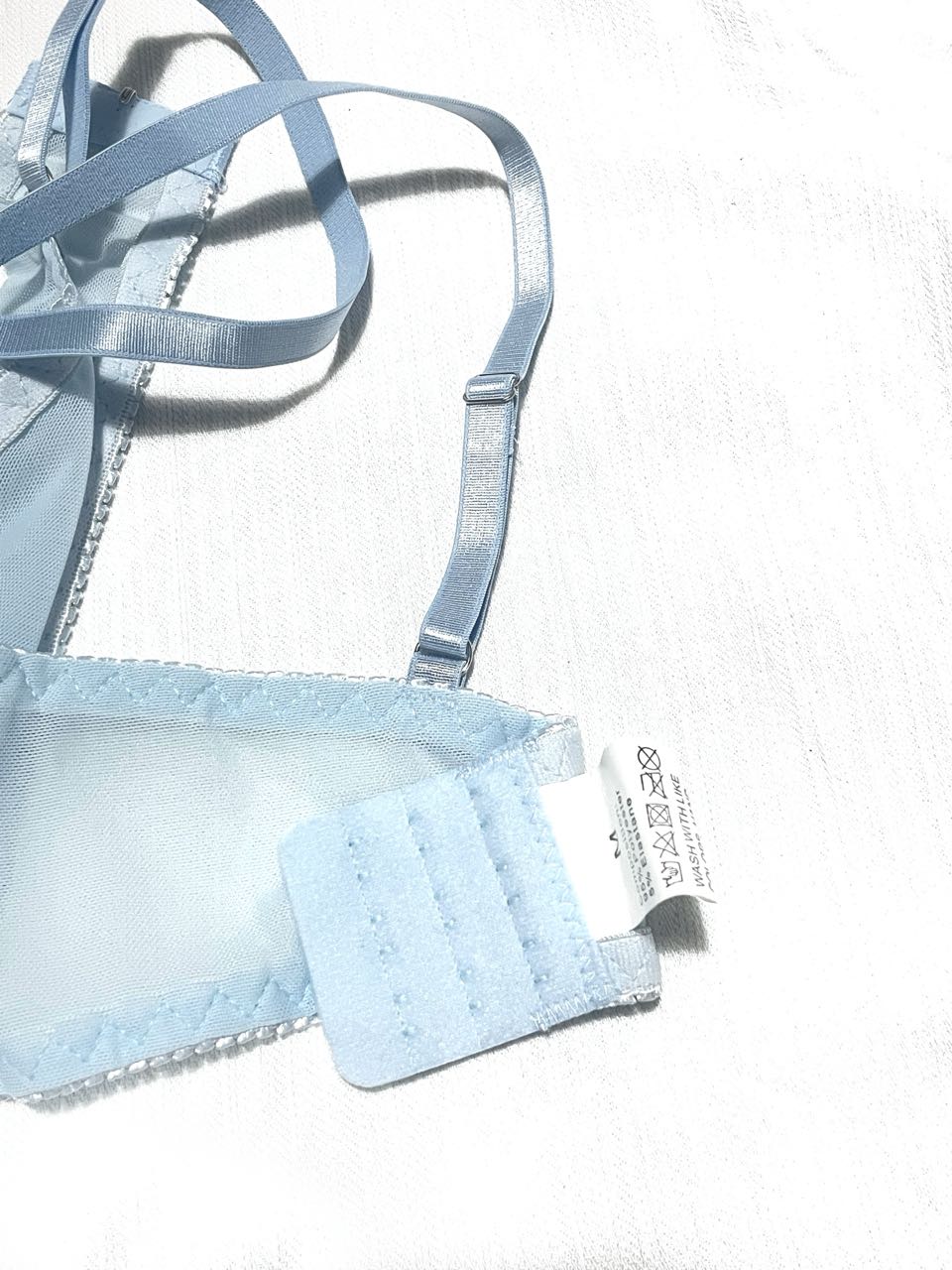 Light Blue Embroidered Lingerie Set