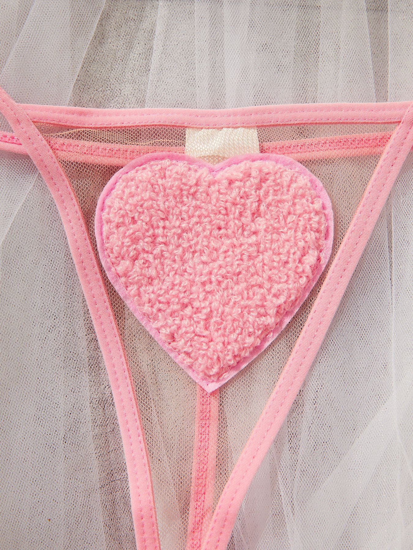 Sweetheart Sheer Mesh Lingerie Set