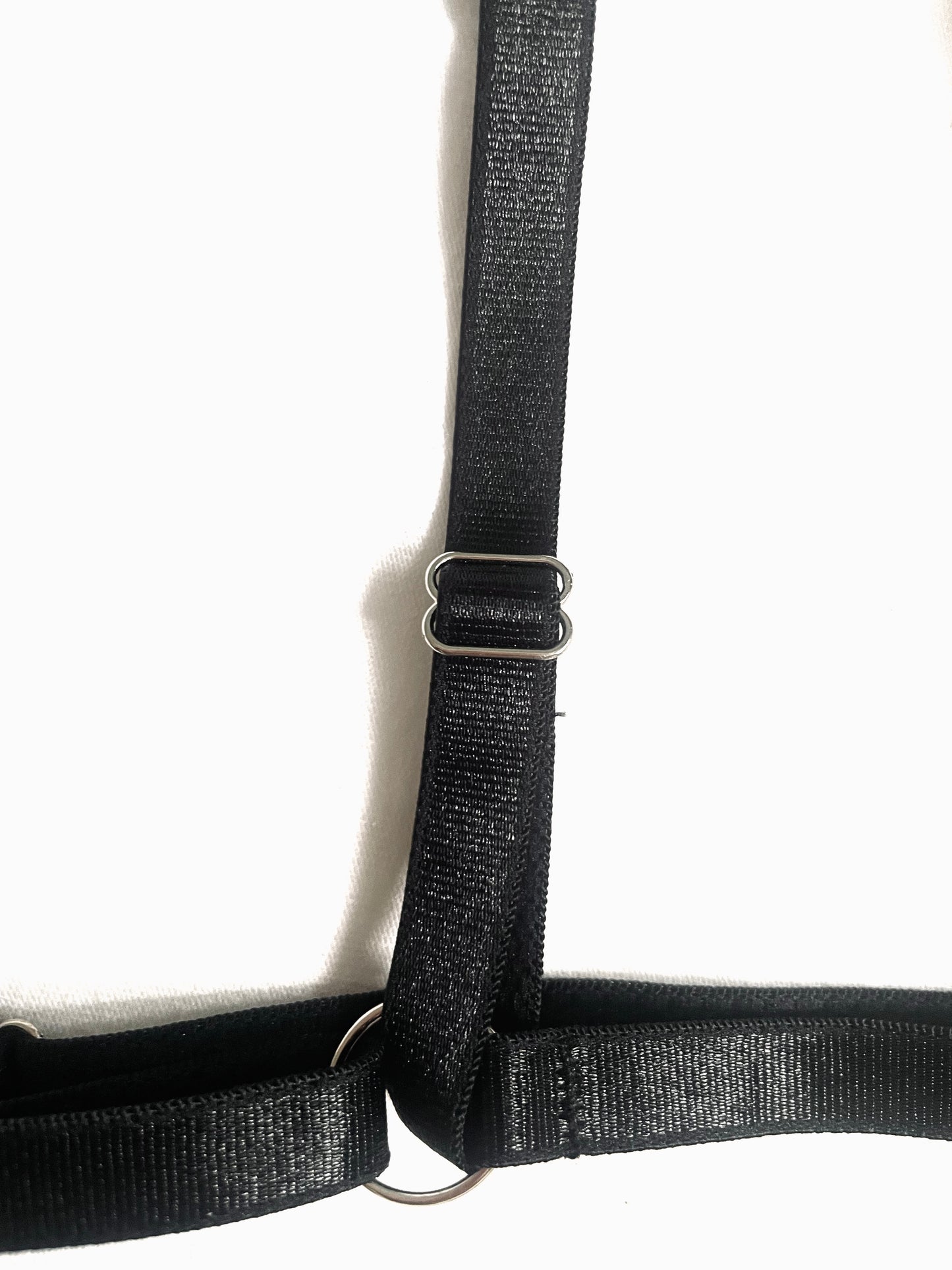 Black Lace Heart Harness Thong