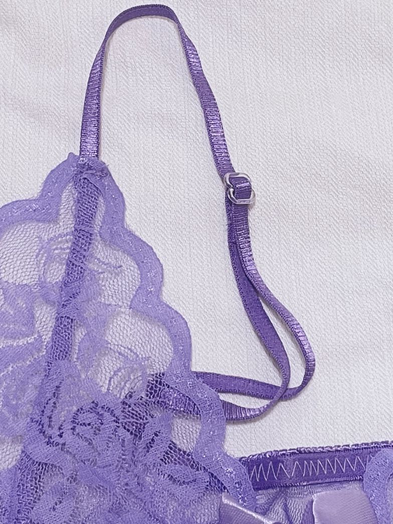 Lavender Lace Babydoll Lingerie Set