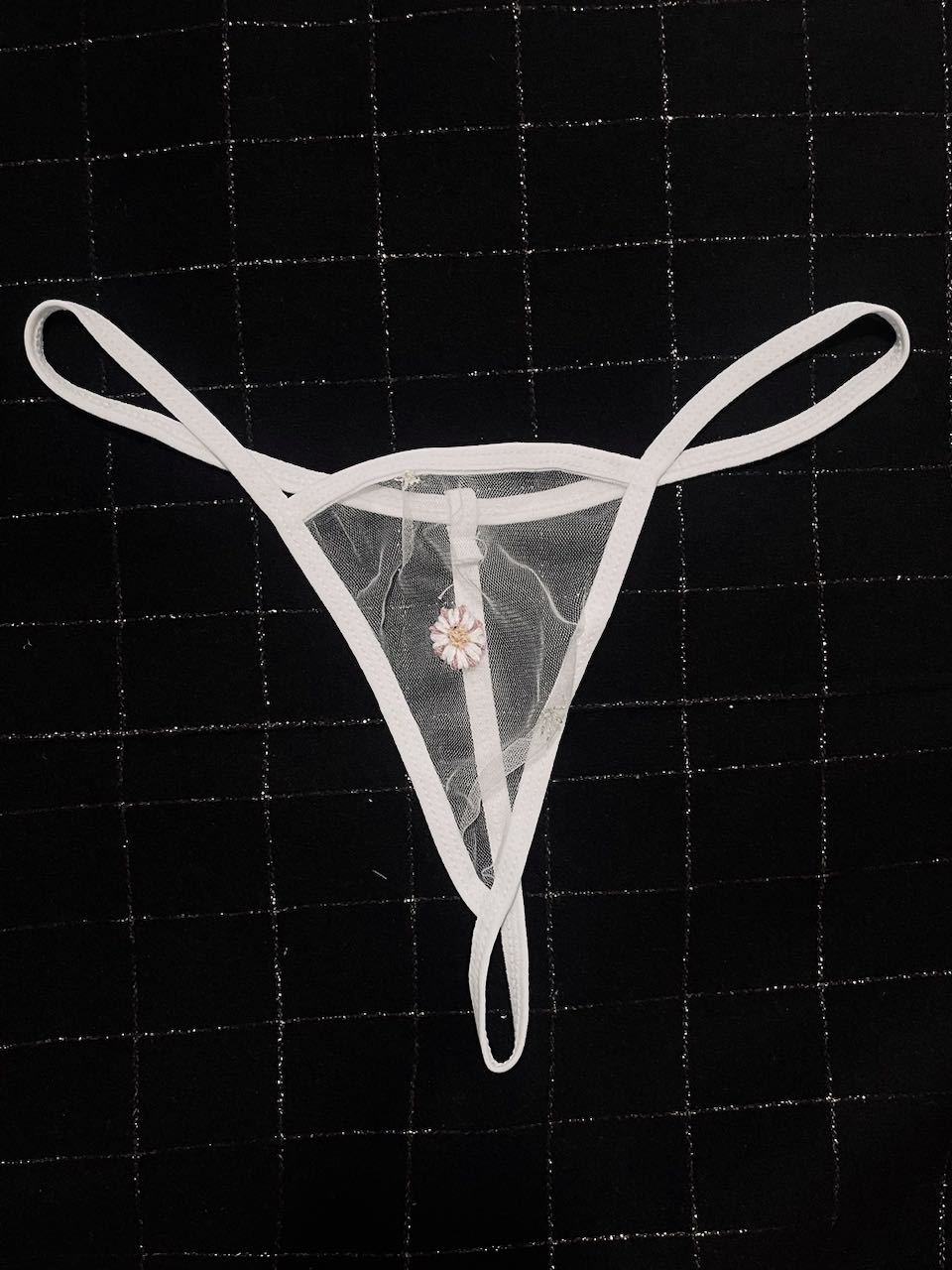Sheer White Daisy Lingerie Set