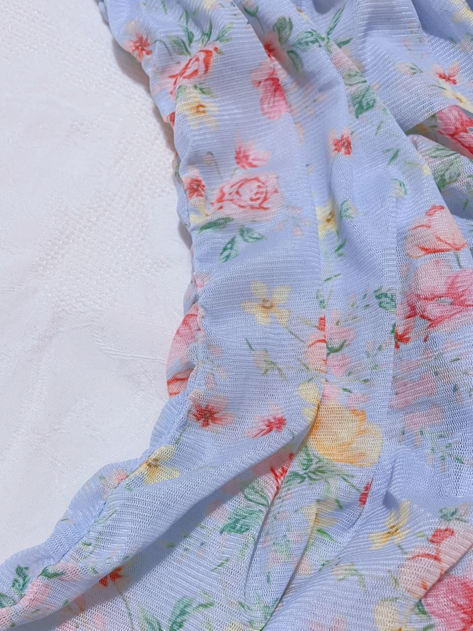 Floral Ruffle Lingerie Dress Set