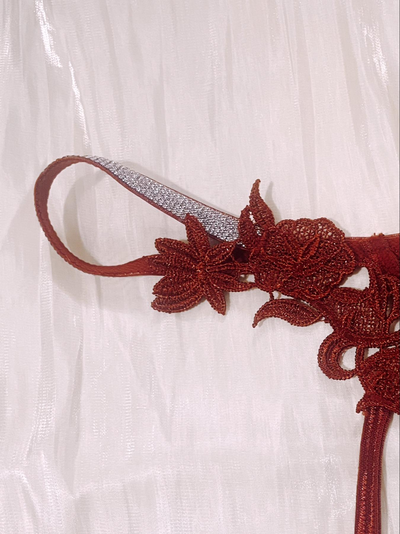 Red Lace Strappy Thong