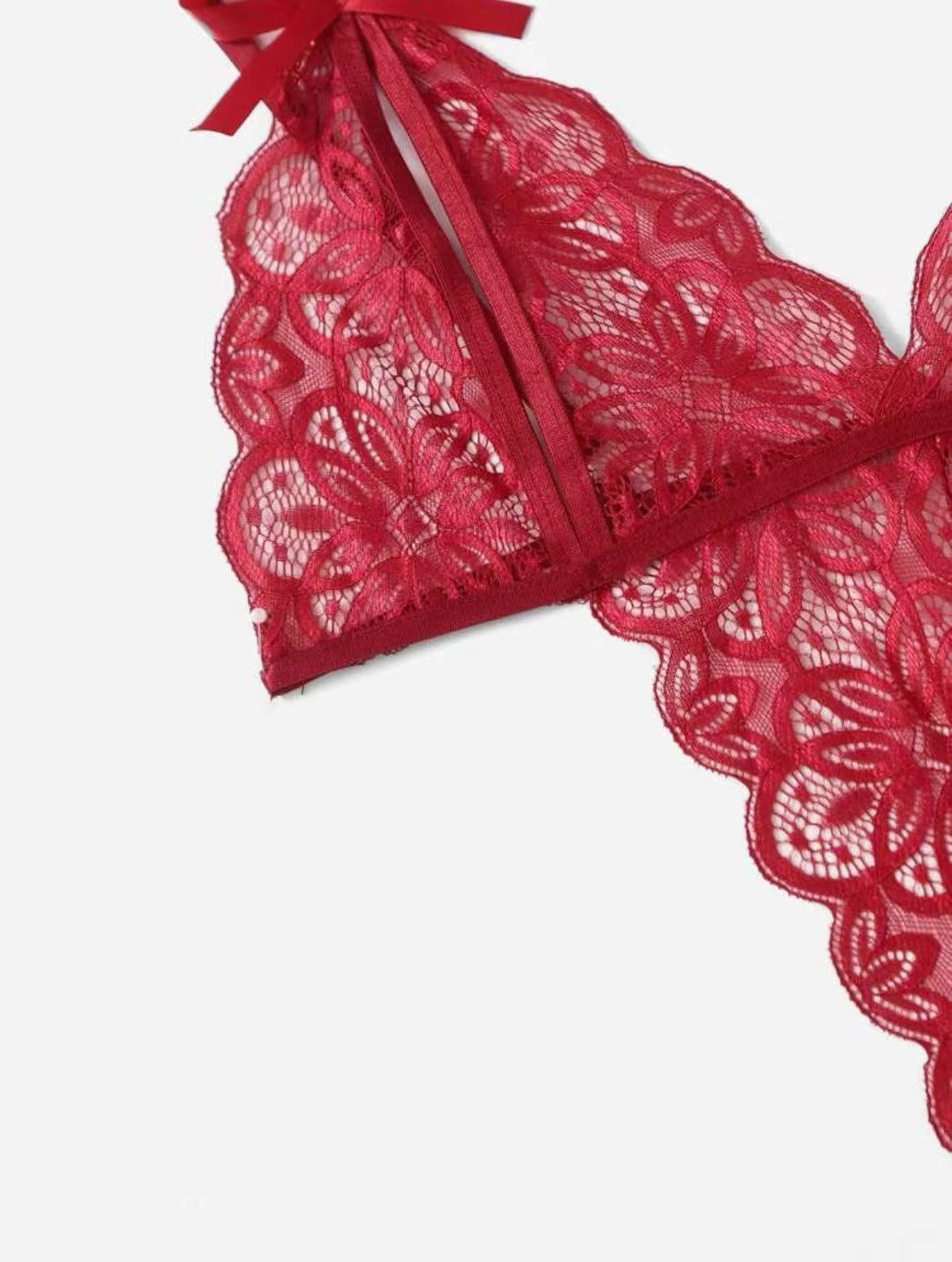 Red Lace Strappy Teddy