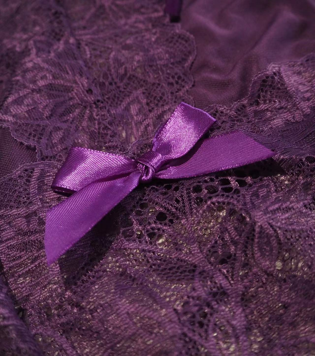Purple Lace Babydoll Lingerie