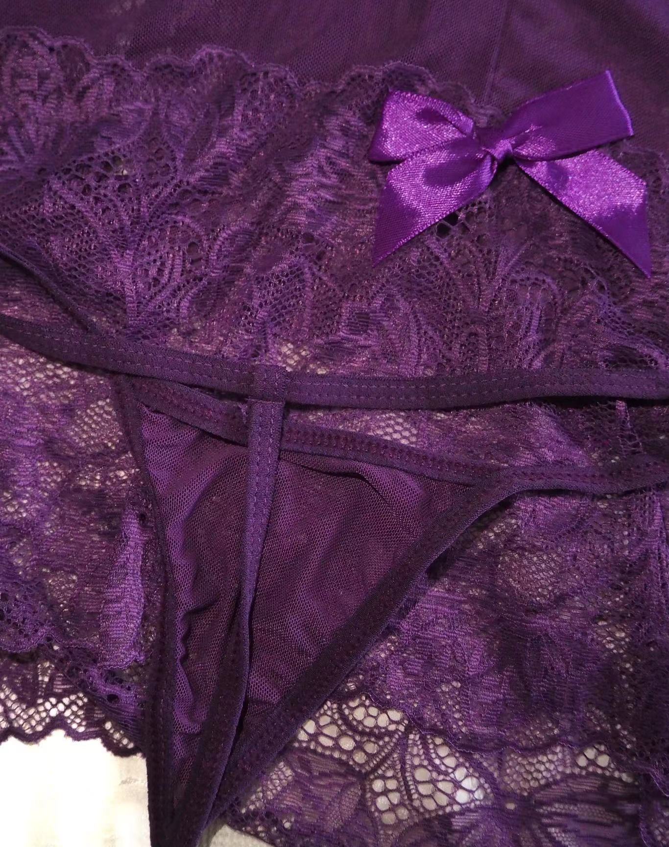 Purple Lace Babydoll Lingerie