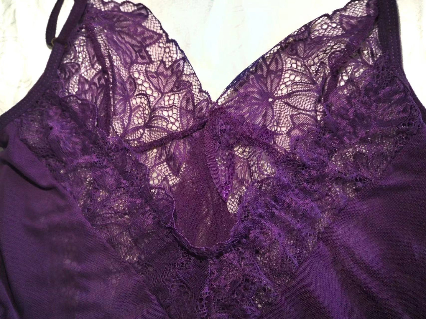 Purple Lace Babydoll Lingerie