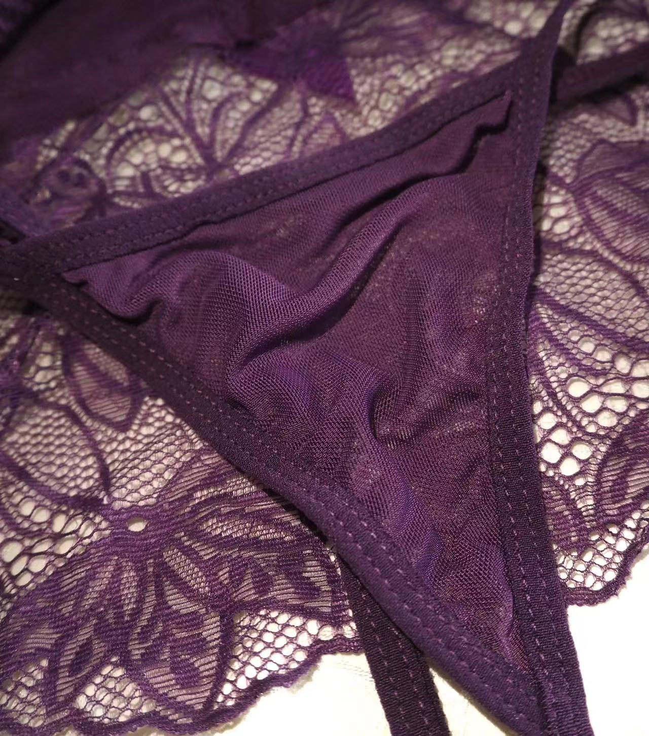 Purple Lace Babydoll Lingerie