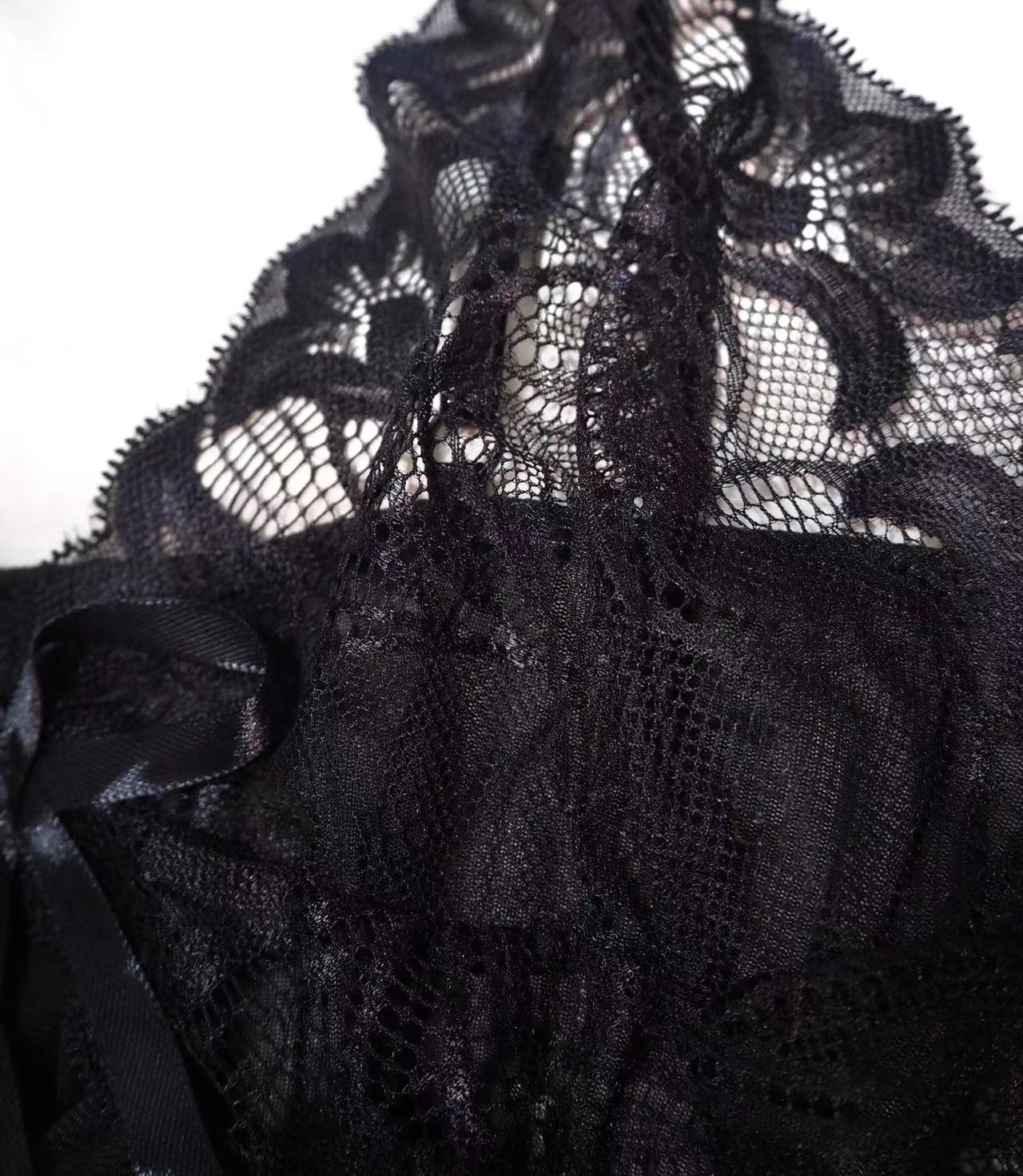 Black Lace Babydoll Lingerie Set