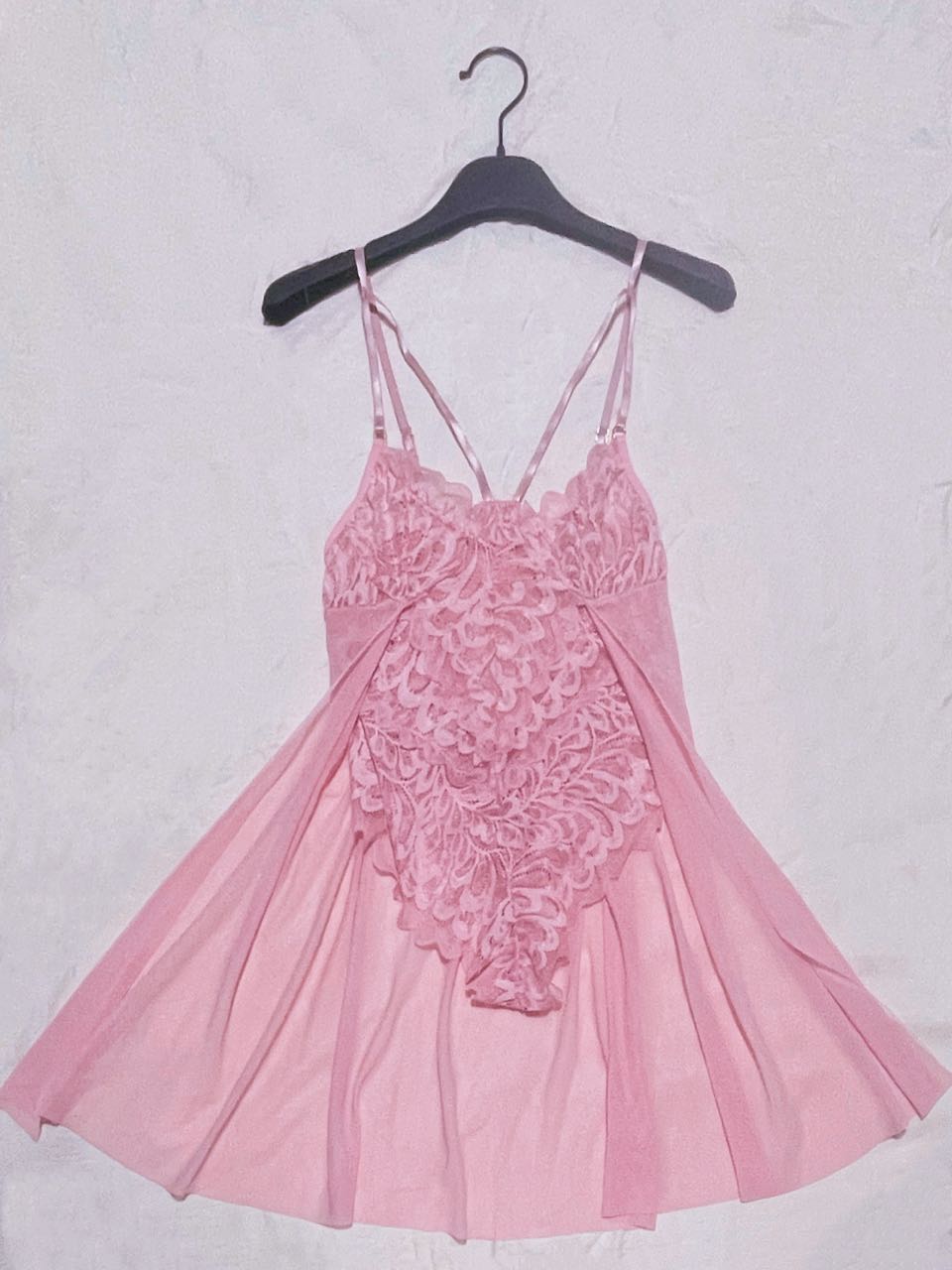 Pink Lace Babydoll Lingerie