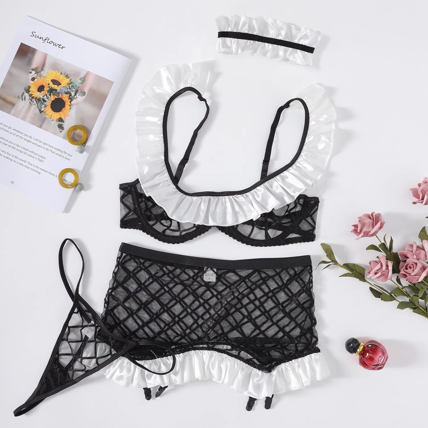 Elegant Temptation French Maid Lingerie Set