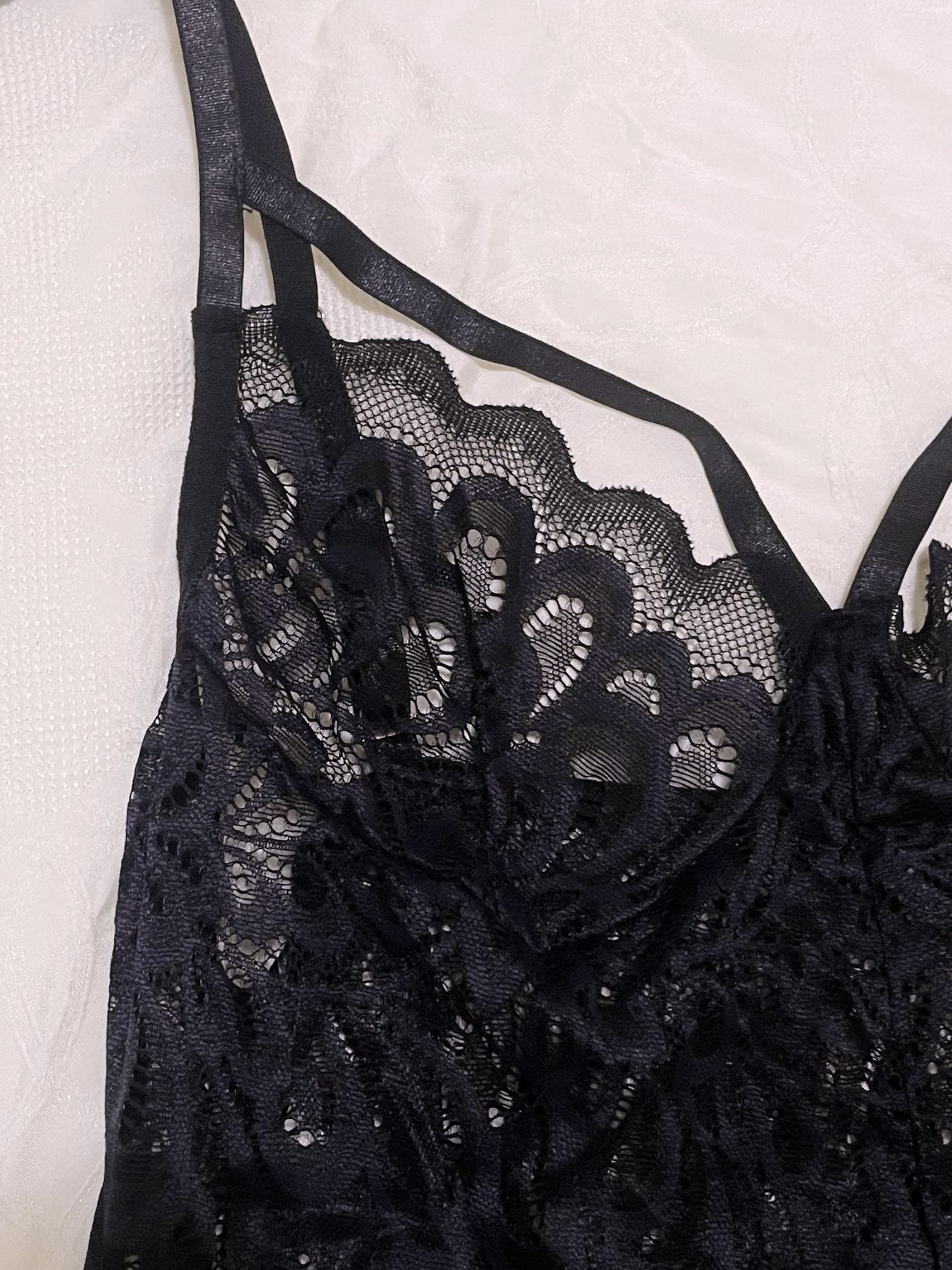 Black Sheer Lace Lingerie Set