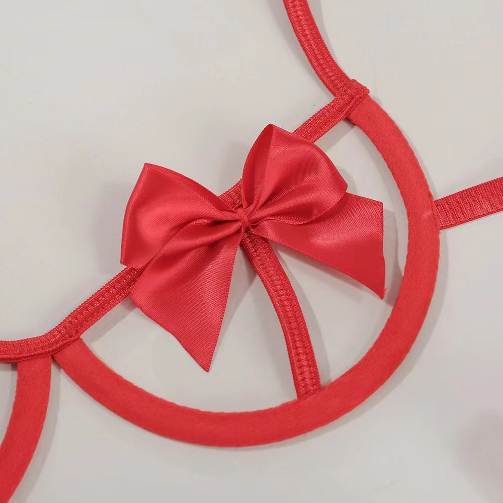 Red Bow Lingerie Set