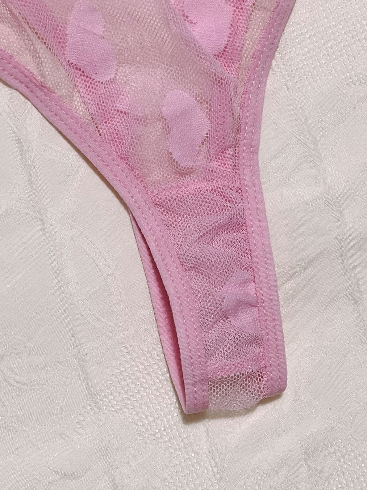 Pink Heart Mesh Teddy