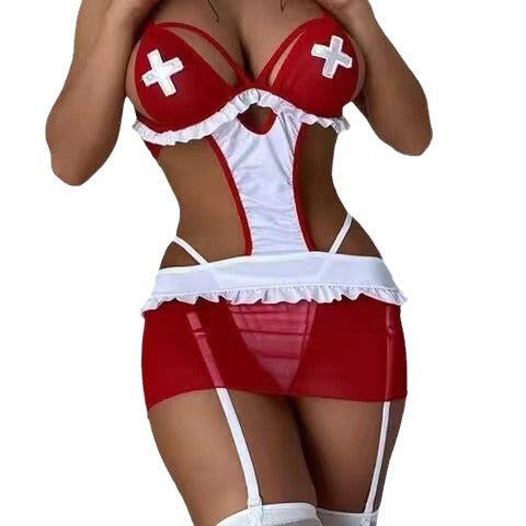 Red Nurse Lingerie Costume