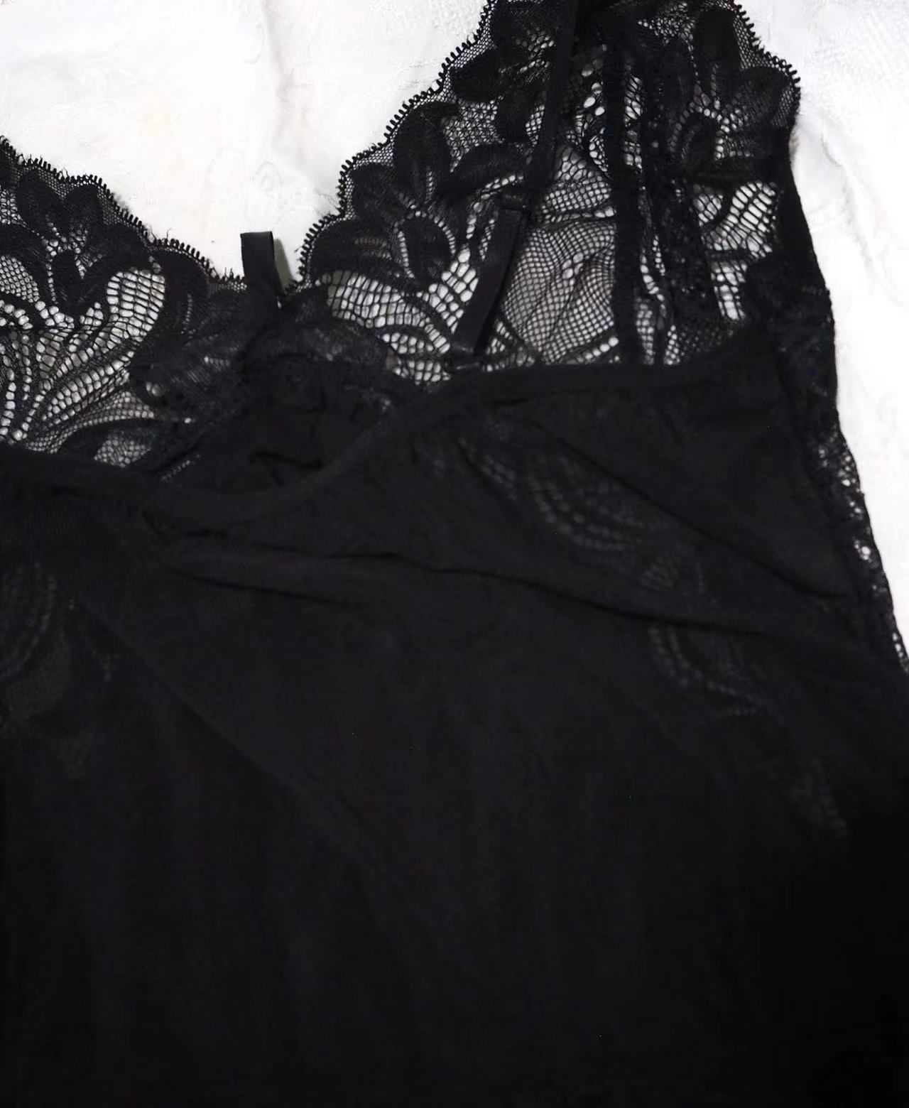 Black Lace Babydoll Lingerie Set
